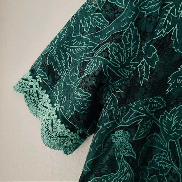 Anthropologie HD in Paris Lace Blouse - Teal - Picture 3 of 10